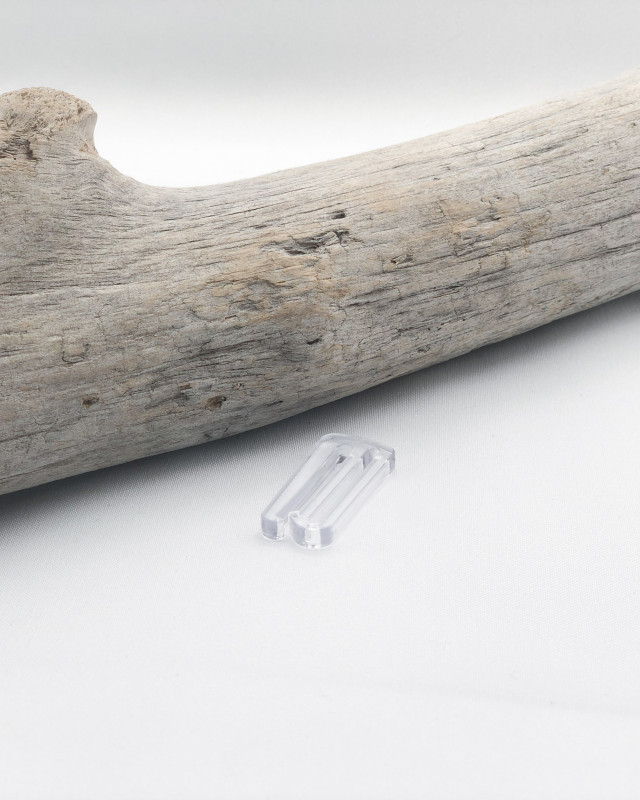 Transparent plastic lingerie loops, 10 mm